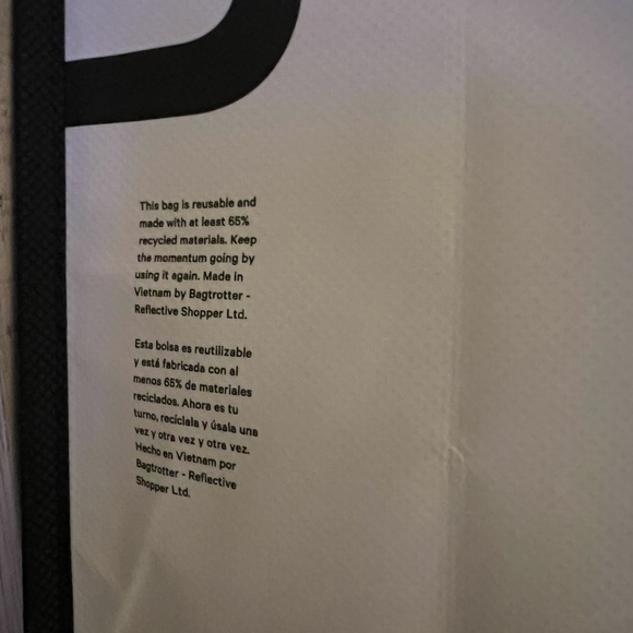 lululemon Large Shopping Reusable Tote Bag Bundle of 2 Snap Closure - Picture 6 of 6